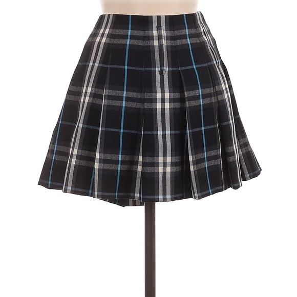 BURBERRY Vintage Fringe Tartan Check Wool Cashmere Flannel Mini Wrap Skirt Sz 8 - Picture 7 of 7